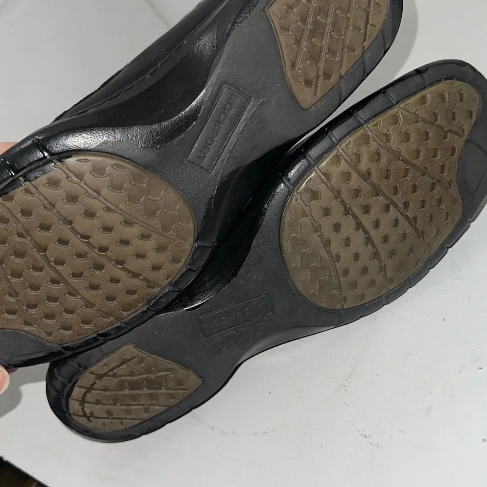 Rockport winter black leather booties sz 9.5